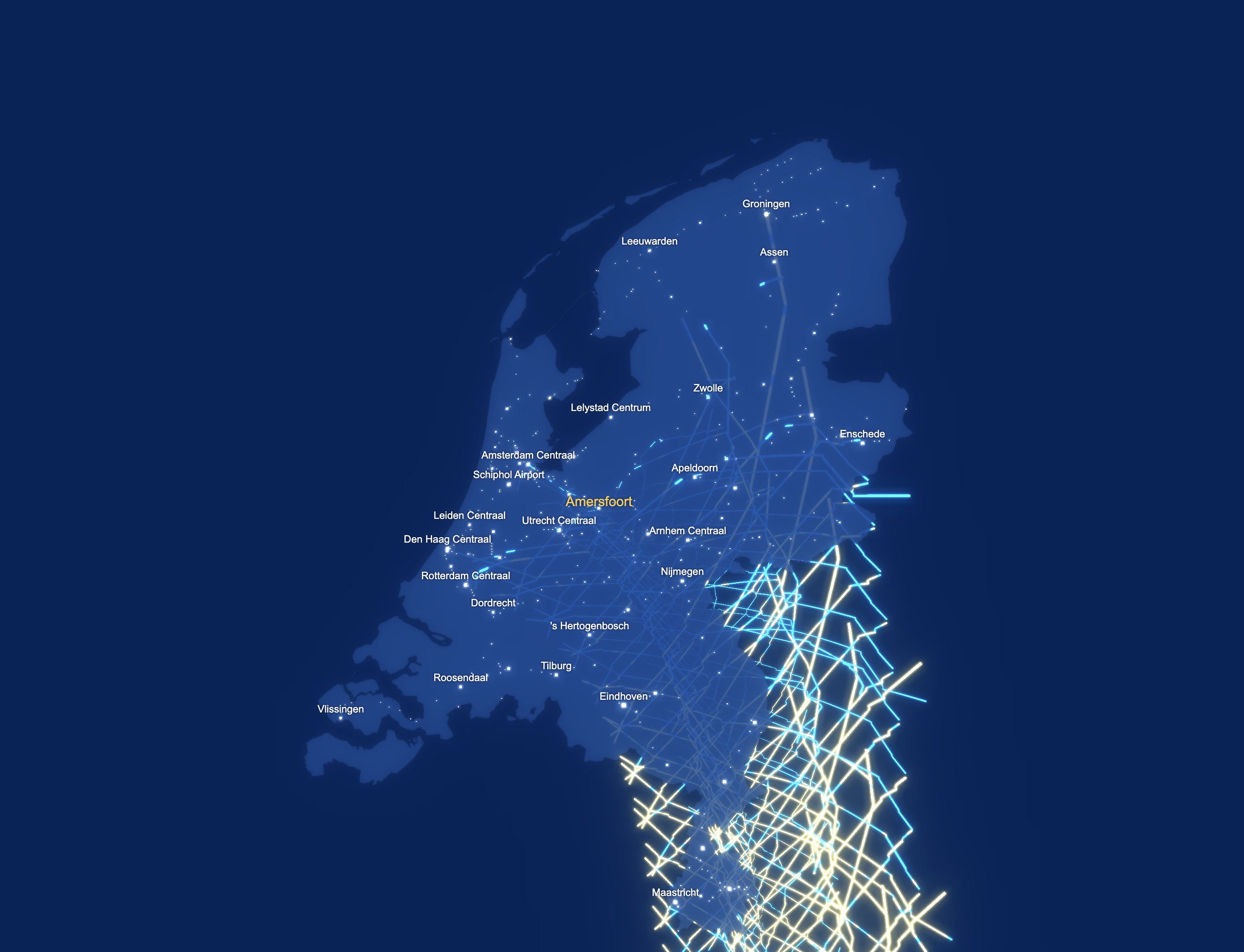 Train traffic in The Netherlands